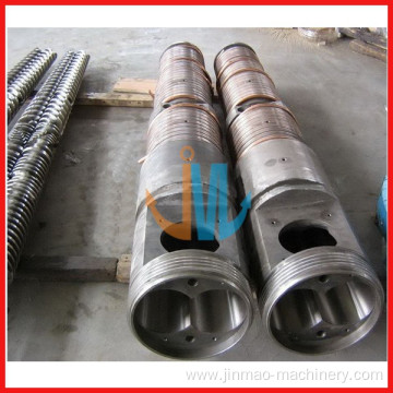 65/132 conical twin screw and barrel for CPVC pipe